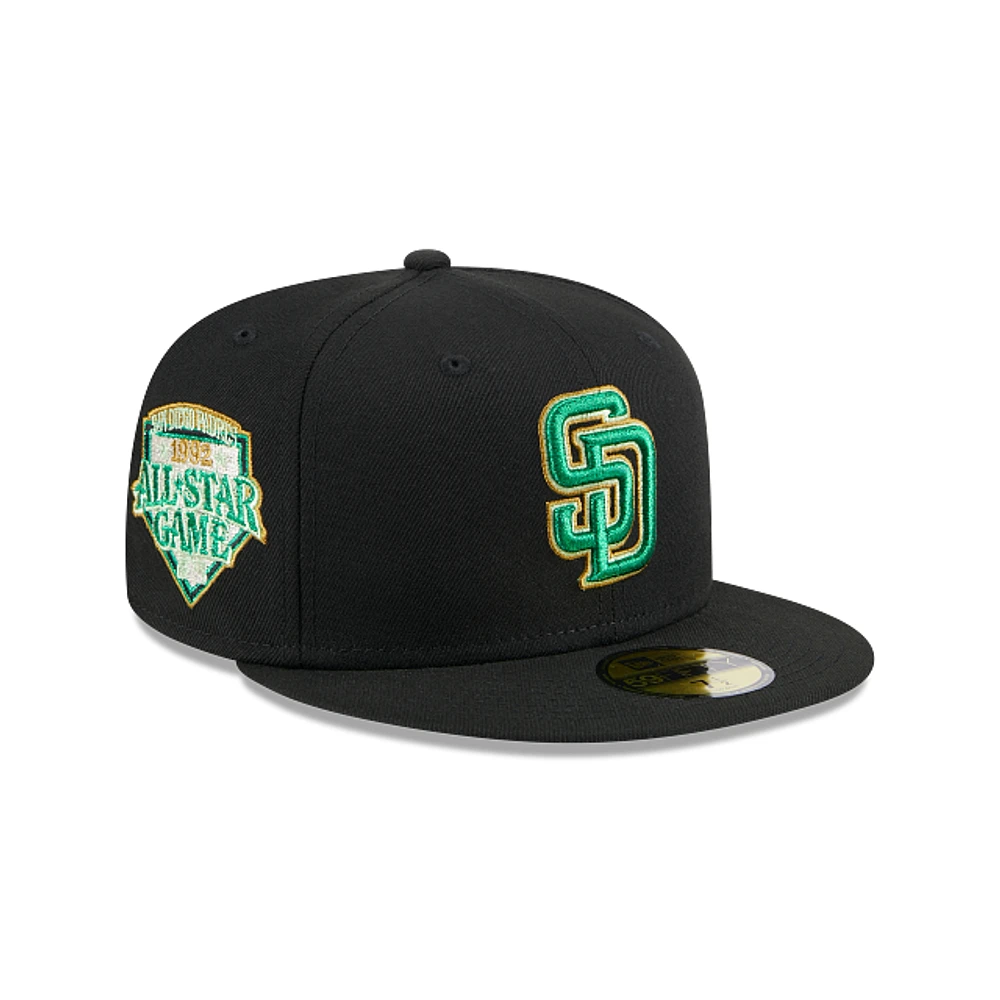 San Diego Padres MLB Metallic Green Pop 59FIFTY Cerrada