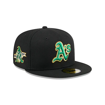 Oakland Athletics MLB Metallic Green Pop 59FIFTY Cerrada