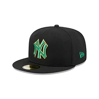 New York Yankees MLB Metallic Green Pop 59FIFTY Cerrada