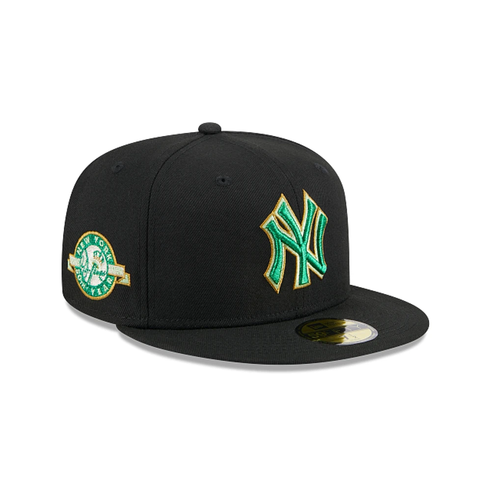 New York Yankees MLB Metallic Green Pop 59FIFTY Cerrada