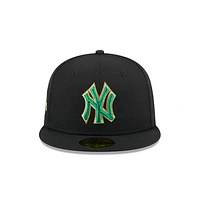 New York Yankees MLB Metallic Green Pop 59FIFTY Cerrada