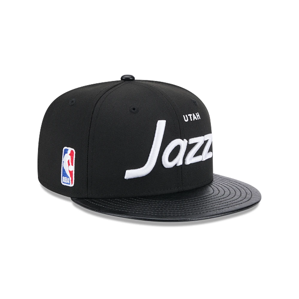 Utah Jazz NBA Faux Leather 9FIFTY Snapback