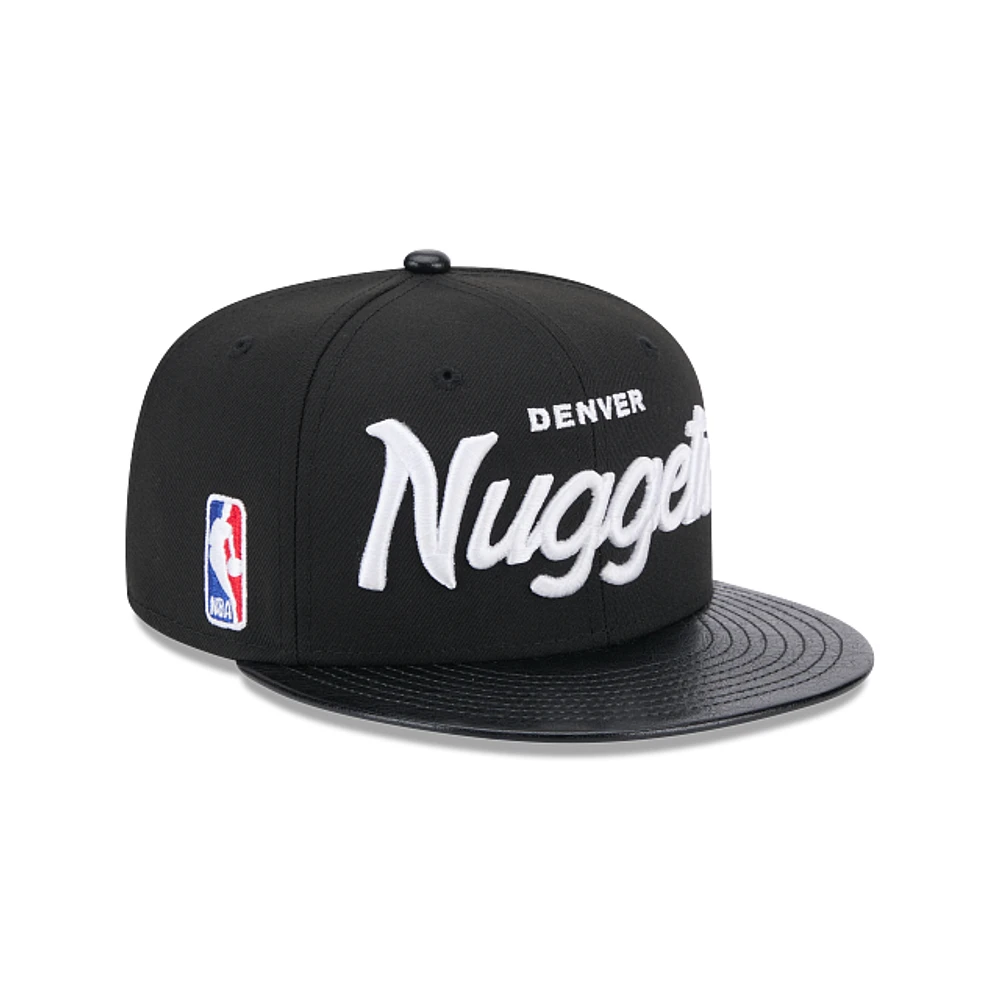 Denver Nuggets NBA Faux Leather 9FIFTY Snapback