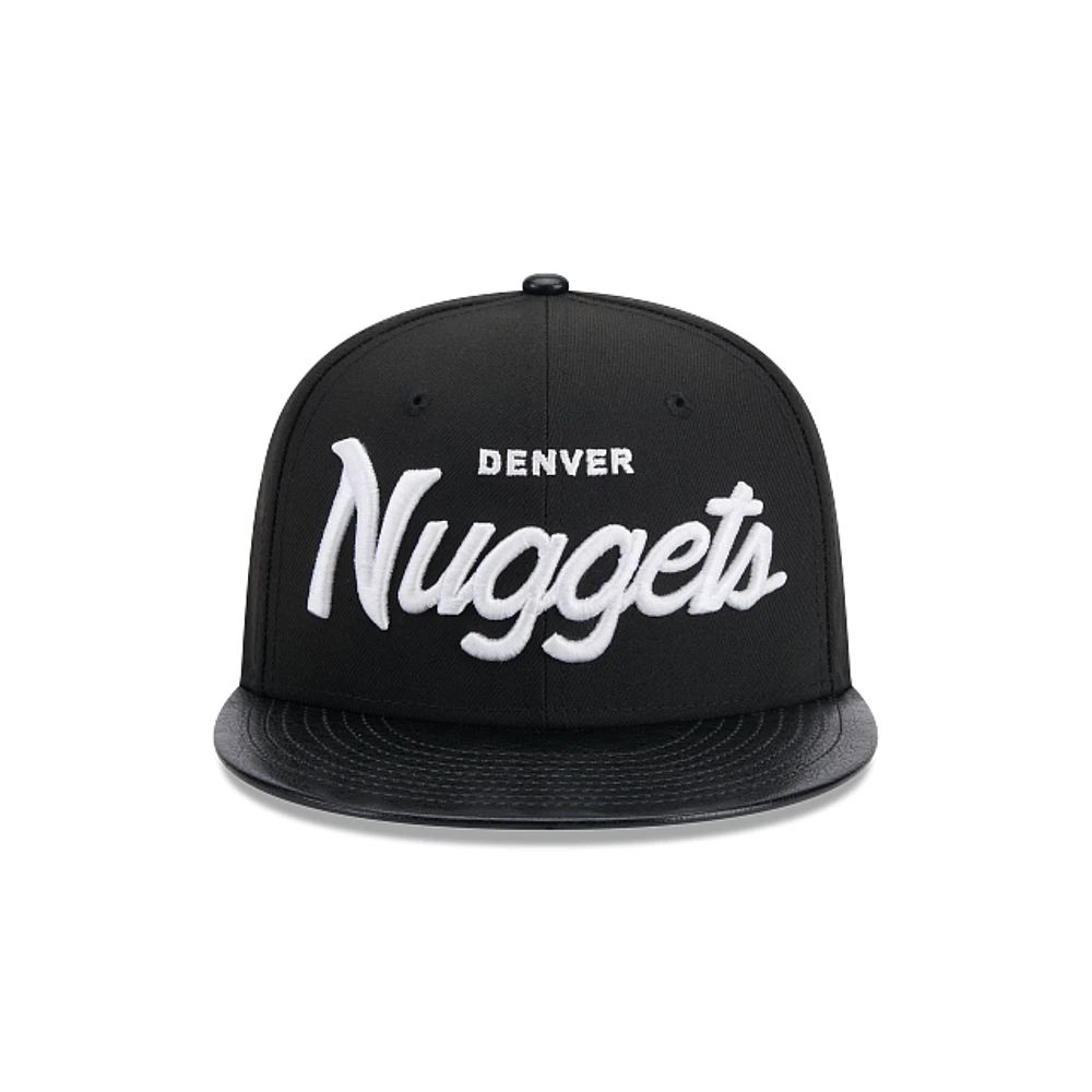 Denver Nuggets NBA Faux Leather 9FIFTY Snapback