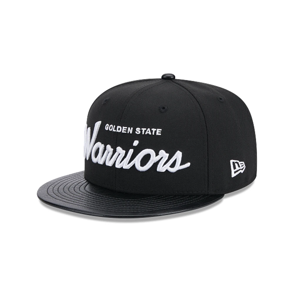 Golden State Warriors NBA Faux Leather 9FIFTY Snapback