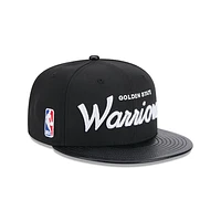 Golden State Warriors NBA Faux Leather 9FIFTY Snapback