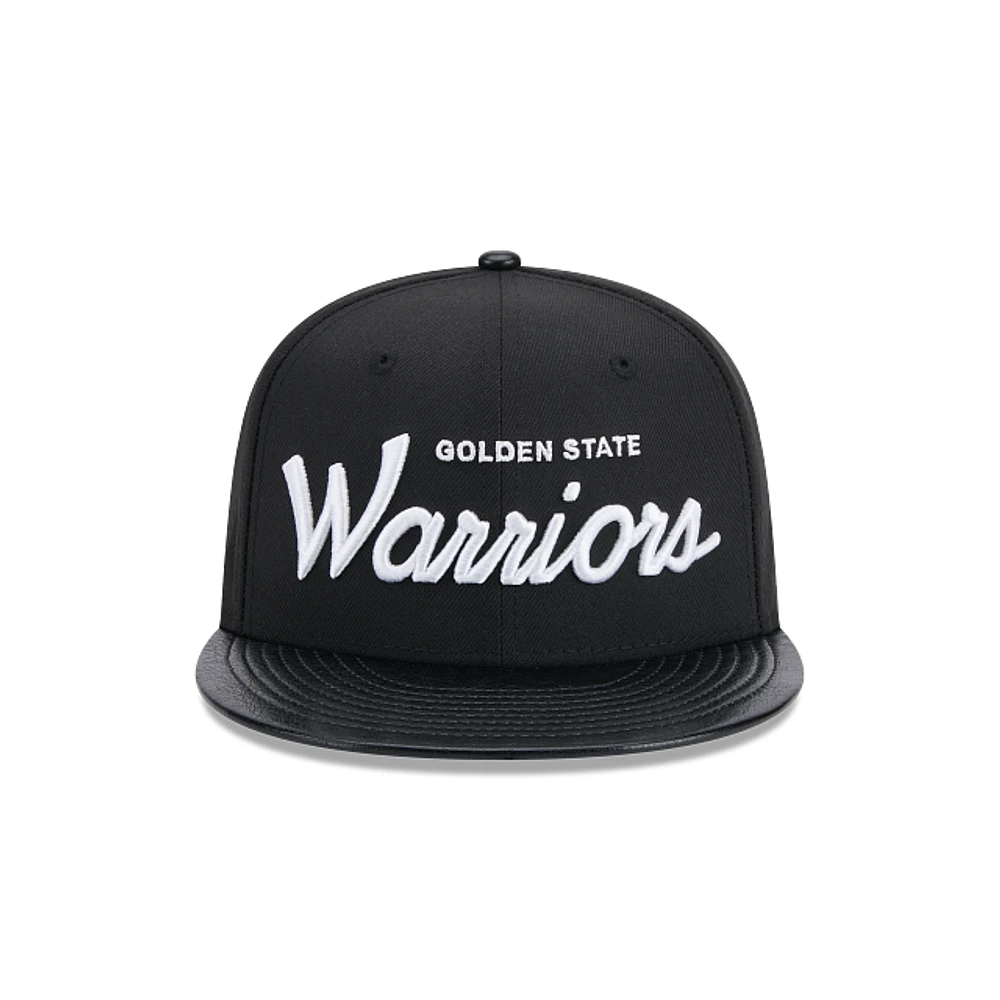 Golden State Warriors NBA Faux Leather 9FIFTY Snapback