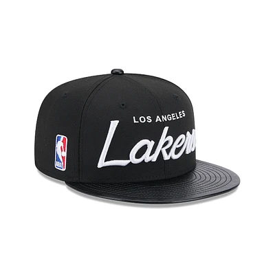 Los Angeles Lakers NBA Faux Leather 9FIFTY Snapback