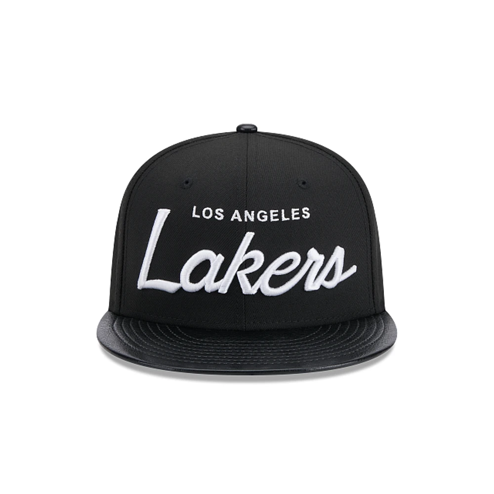 Los Angeles Lakers NBA Faux Leather 9FIFTY Snapback