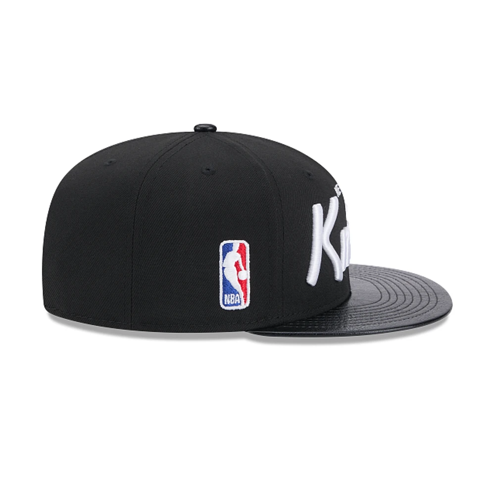 New York Knicks NBA Faux Leather 9FIFTY Snapback