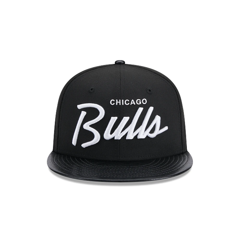 Chicago Bulls NBA Faux Leather 9FIFTY Snapback