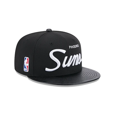 Phoenix Suns NBA Faux Leather 9FIFTY Snapback