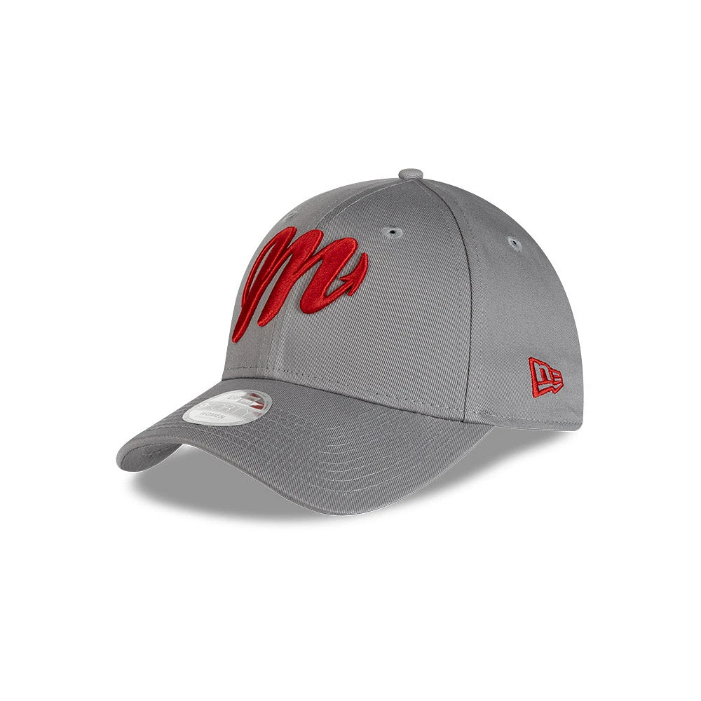 Diablos Rojos del México LMB Core 9FORTY Strapback Gris para Mujer