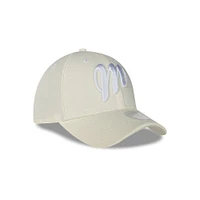 Diablos Rojos del México LMB Core 9FORTY Strapback Blanca para Mujer