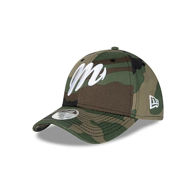 Diablos Rojos del México LMB Core 9FORTY Strapback Camo para Mujer