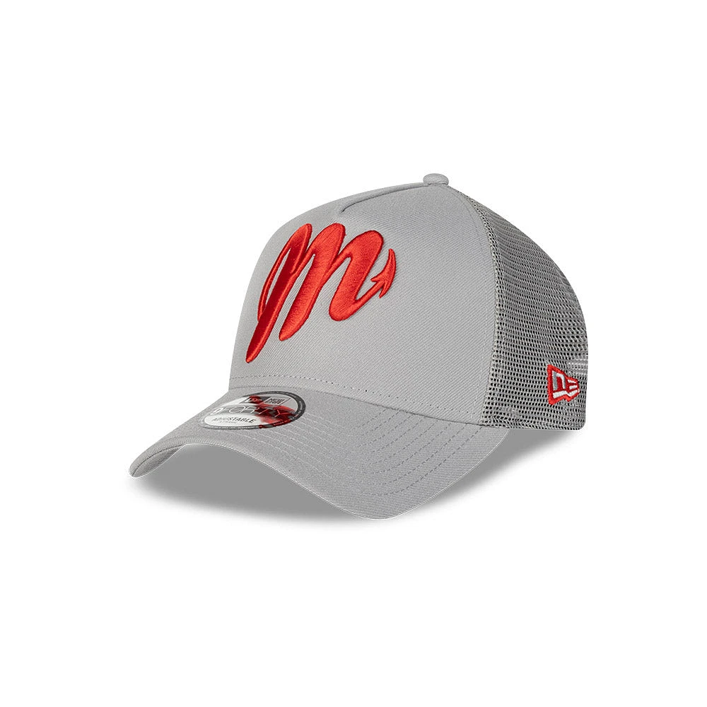 Diablos Rojos del México LMB Core 9FORTY AF Trucker Snapback Gris