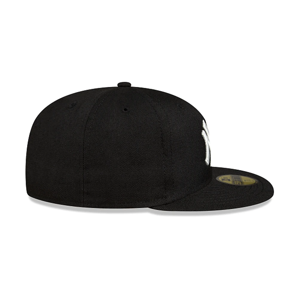 New York Yankees Top Sellers Black and White 59FIFTY Cerrada