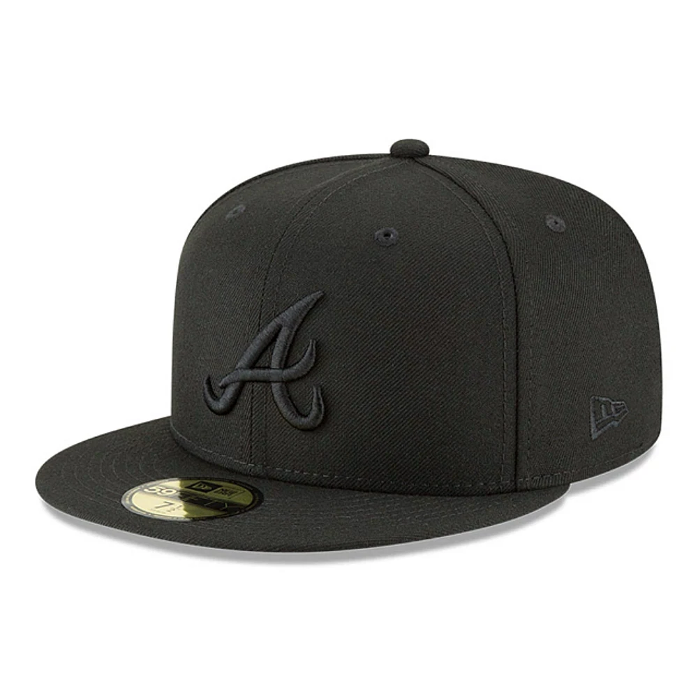 Atlanta Braves Black On 59FIFTY Cerrada