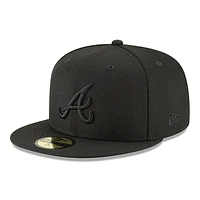 Atlanta Braves Black On 59FIFTY Cerrada