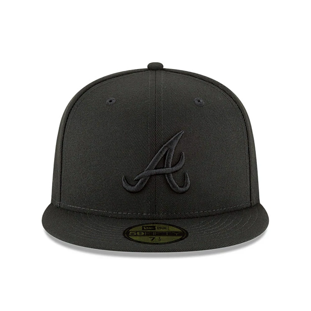 Atlanta Braves Black On 59FIFTY Cerrada