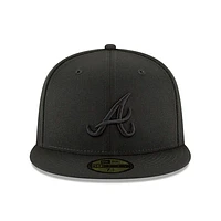 Atlanta Braves Black On 59FIFTY Cerrada