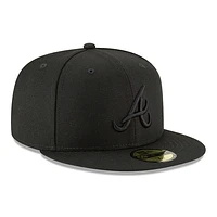 Atlanta Braves Black On 59FIFTY Cerrada