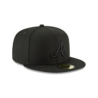 Atlanta Braves Black On 59FIFTY Cerrada