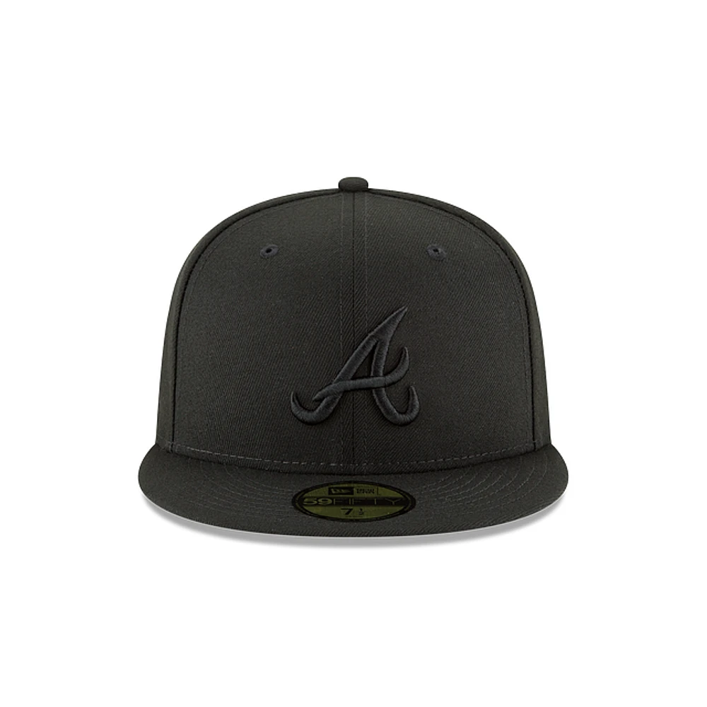 Atlanta Braves Black On 59FIFTY Cerrada