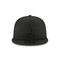 Atlanta Braves Black On 59FIFTY Cerrada