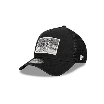 New Era Engraving Mountain 9FORTY AF Strapback Gris