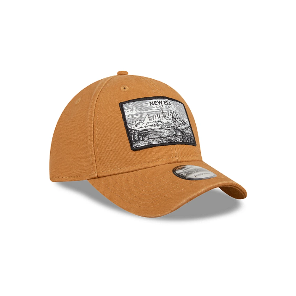 New Era Engraving Mountain 9FORTY Strapback Café