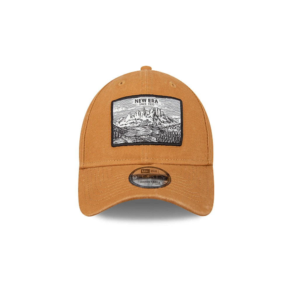 New Era Engraving Mountain 9FORTY Strapback Café