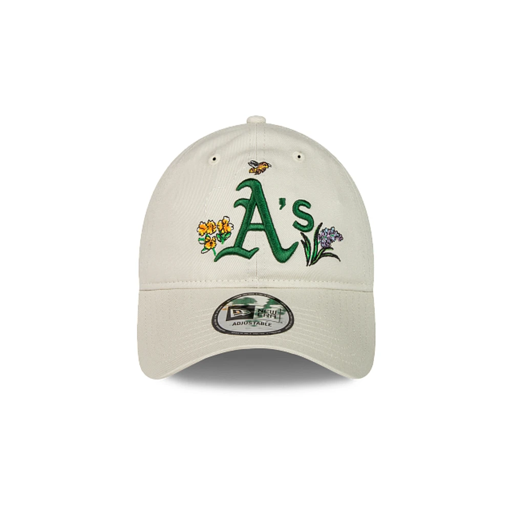 Oakland Athletics MLB Watercolor Floral Collection 9FORTY Strapback