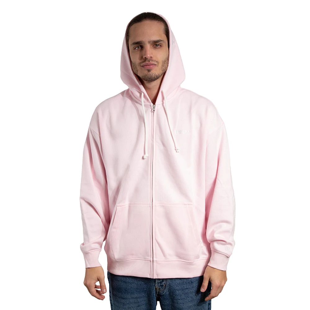 Sudadera con cierre New Era Foundation Essentials Rosa