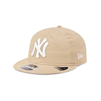 New York Yankees MLB Nylon 9FIFTY Retro Crown Strapback Beige