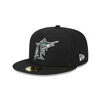 Miami Marlins MLB Sidepatch 59FIFTY Cerrada Negra