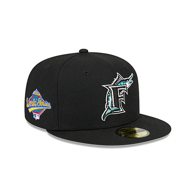 Miami Marlins MLB Sidepatch 59FIFTY Cerrada Negra