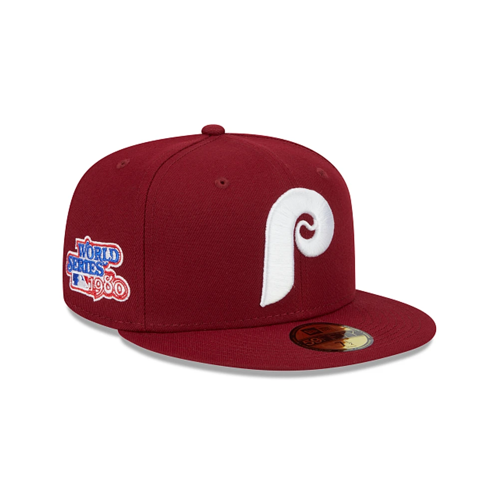 Philadelphia Phillies MLB Sidepatch 59FIFTY Cerrada Vino