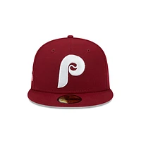 Philadelphia Phillies MLB Sidepatch 59FIFTY Cerrada Vino