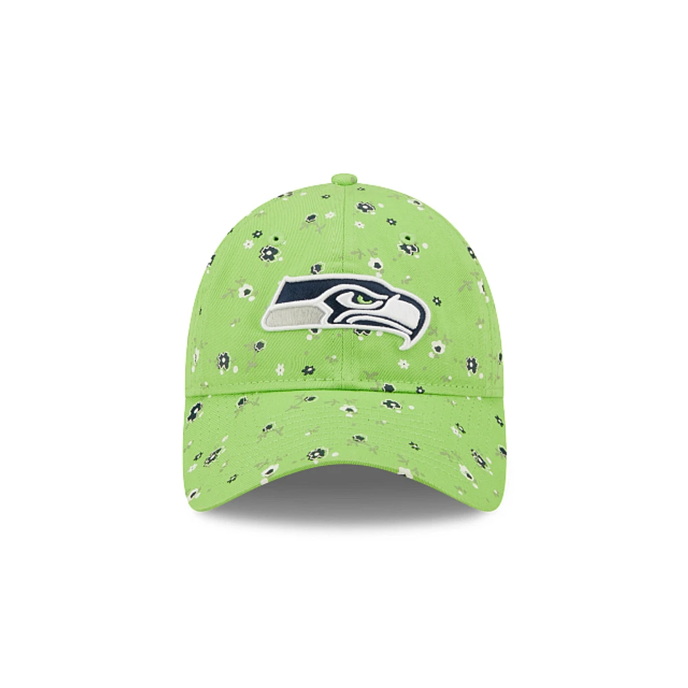 Seattle Seahawks Women's Floral 9TWENTY Strapback para Mujer