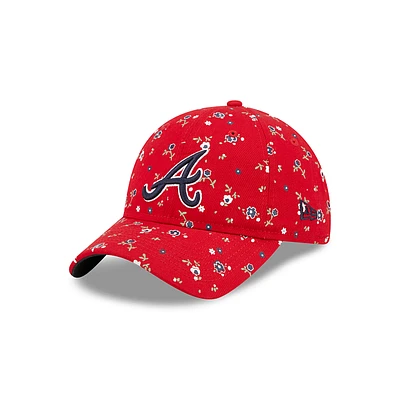 Atlanta Braves Women's Floral 9TWENTY Strapback para Mujer