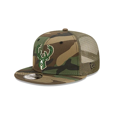 Milwaukee Bucks Camo Truck 9FIFTY Snapback