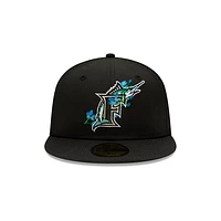 Miami Marlins MLB Side Patch Bloom 59FIFTY Cerrada