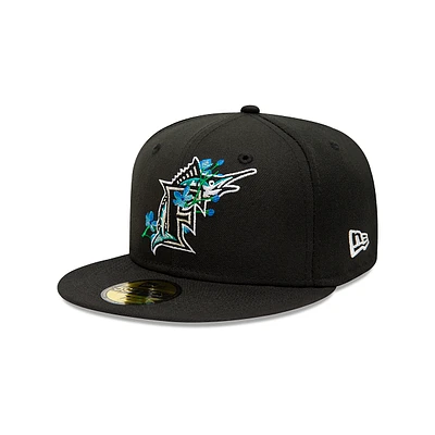 Miami Marlins MLB Side Patch Bloom 59FIFTY Cerrada