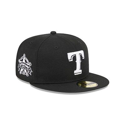 Texas Rangers MLB Sidepatch 59FIFTY Cerrada Negra