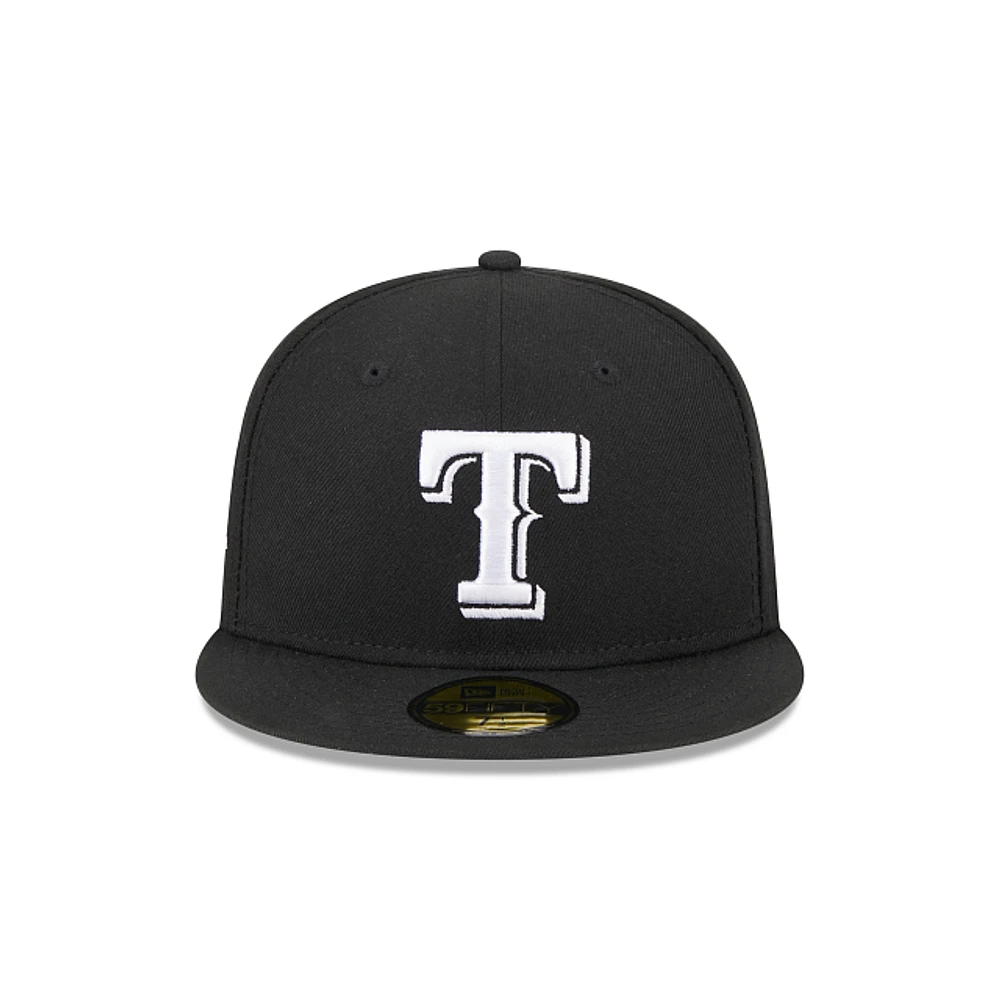 Texas Rangers MLB Sidepatch 59FIFTY Cerrada Negra