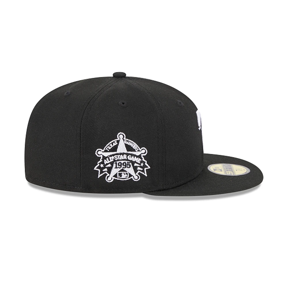 Texas Rangers MLB Sidepatch 59FIFTY Cerrada Negra