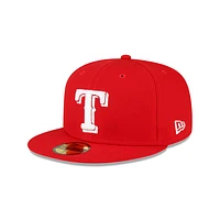 Texas Rangers MLB Sidepatch 59FIFTY Cerrada Roja