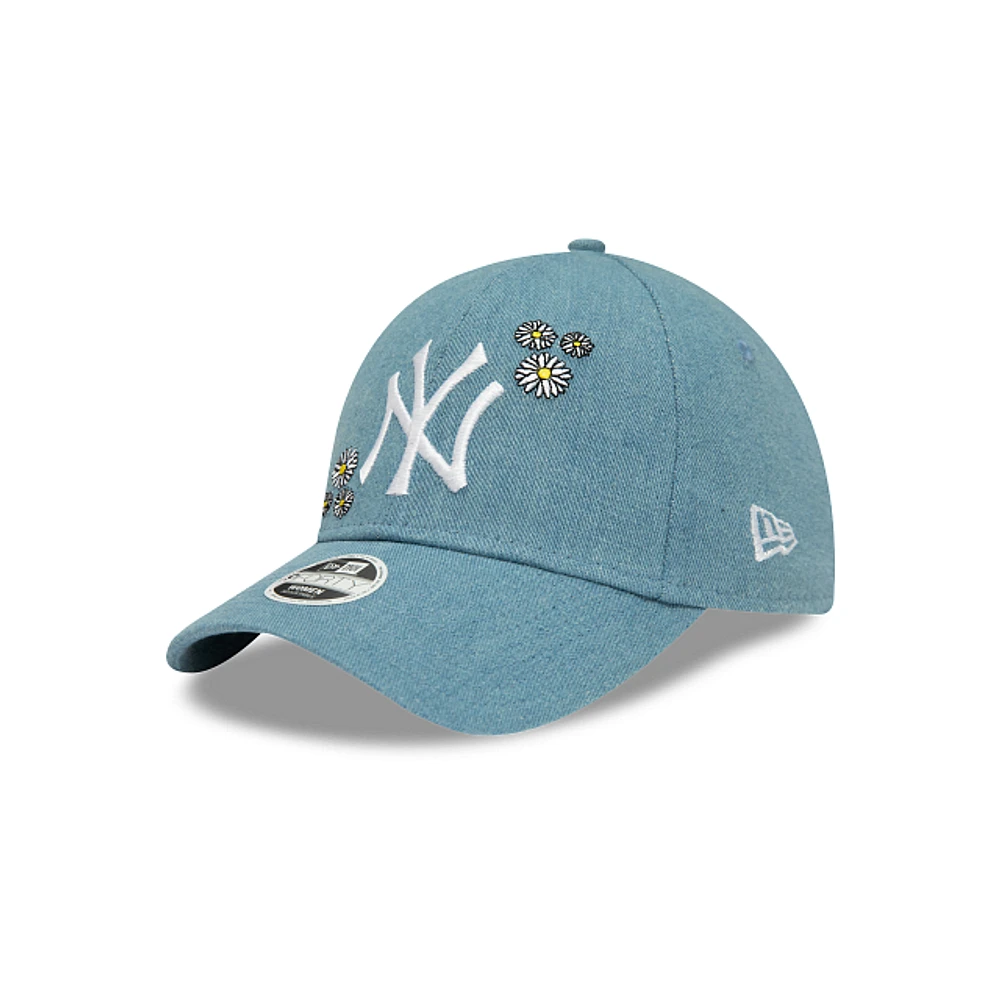 New York Yankees Women's Denim 9FORTY Strapback Azul para Mujer