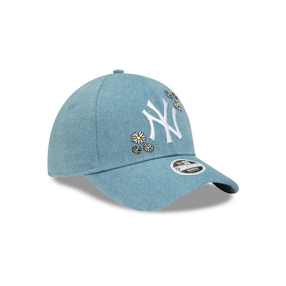 New York Yankees Women's Denim 9FORTY Strapback Azul para Mujer